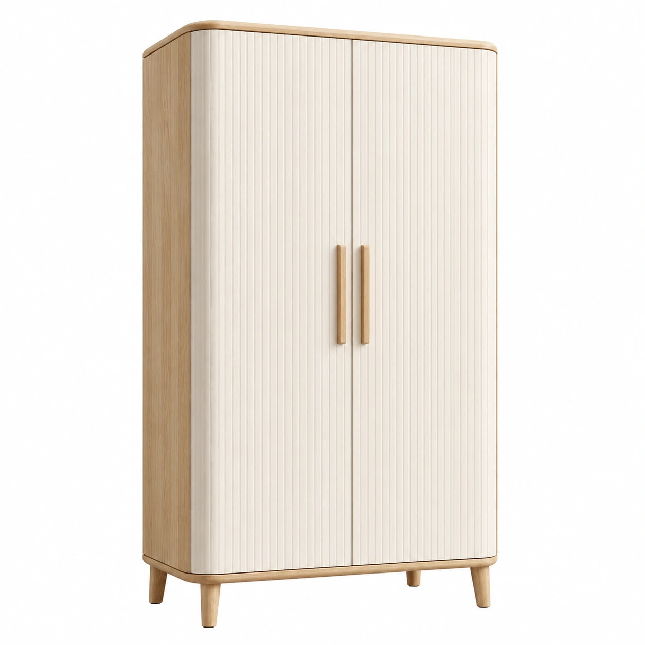 Armoire en bois et MDF finition blanche chêne 180 x 80 x 50 cm