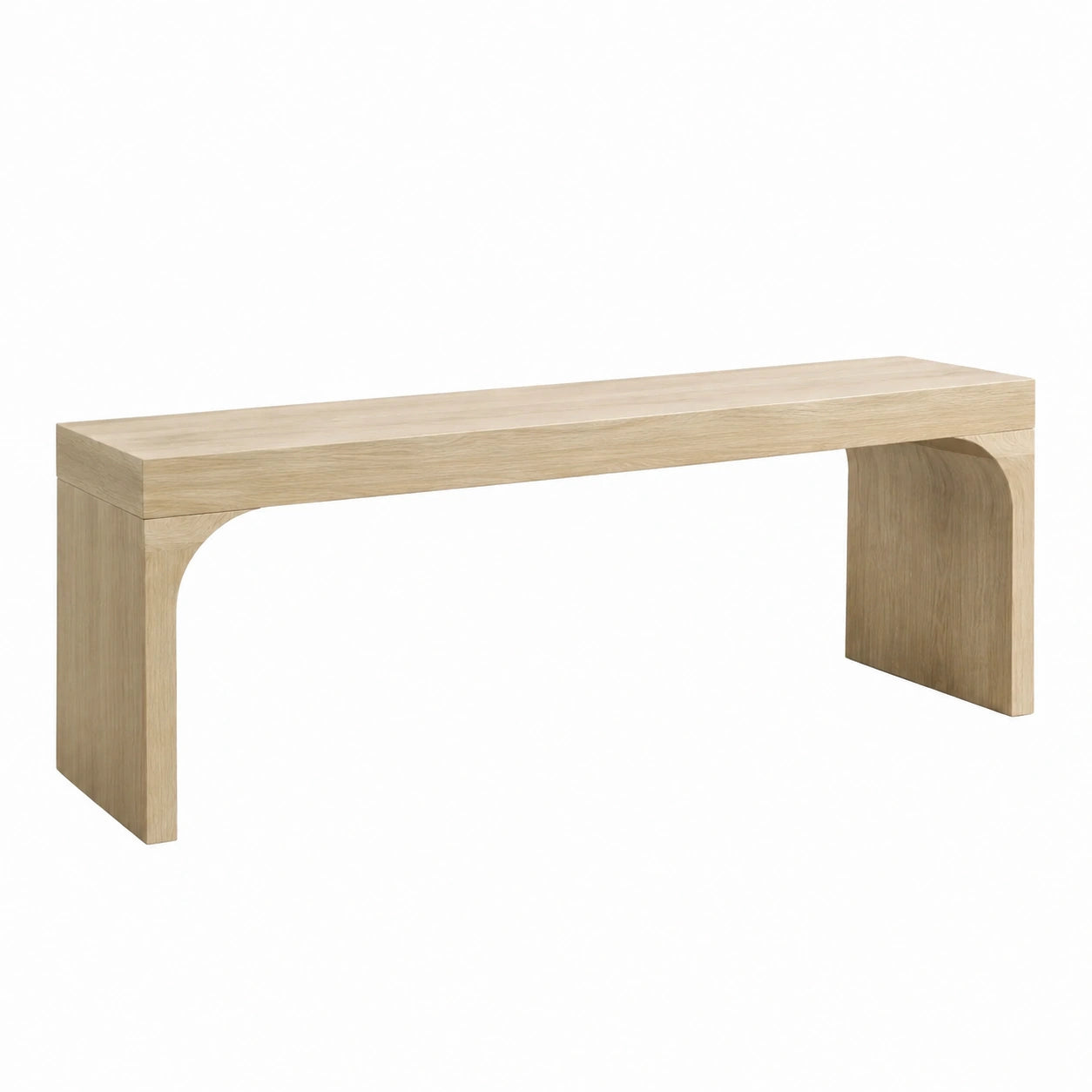 Banc en bois de chêne massif 150 cm couleur naturelle