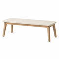 Banc en bois 120x30x45 cm chêne et beige