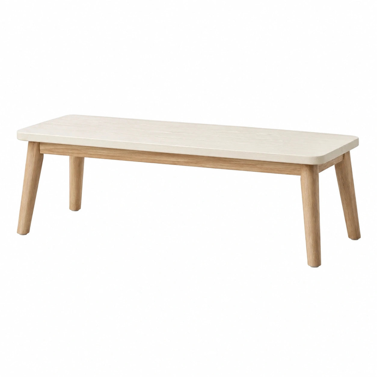Banc en bois 120x30x45 cm chêne et beige