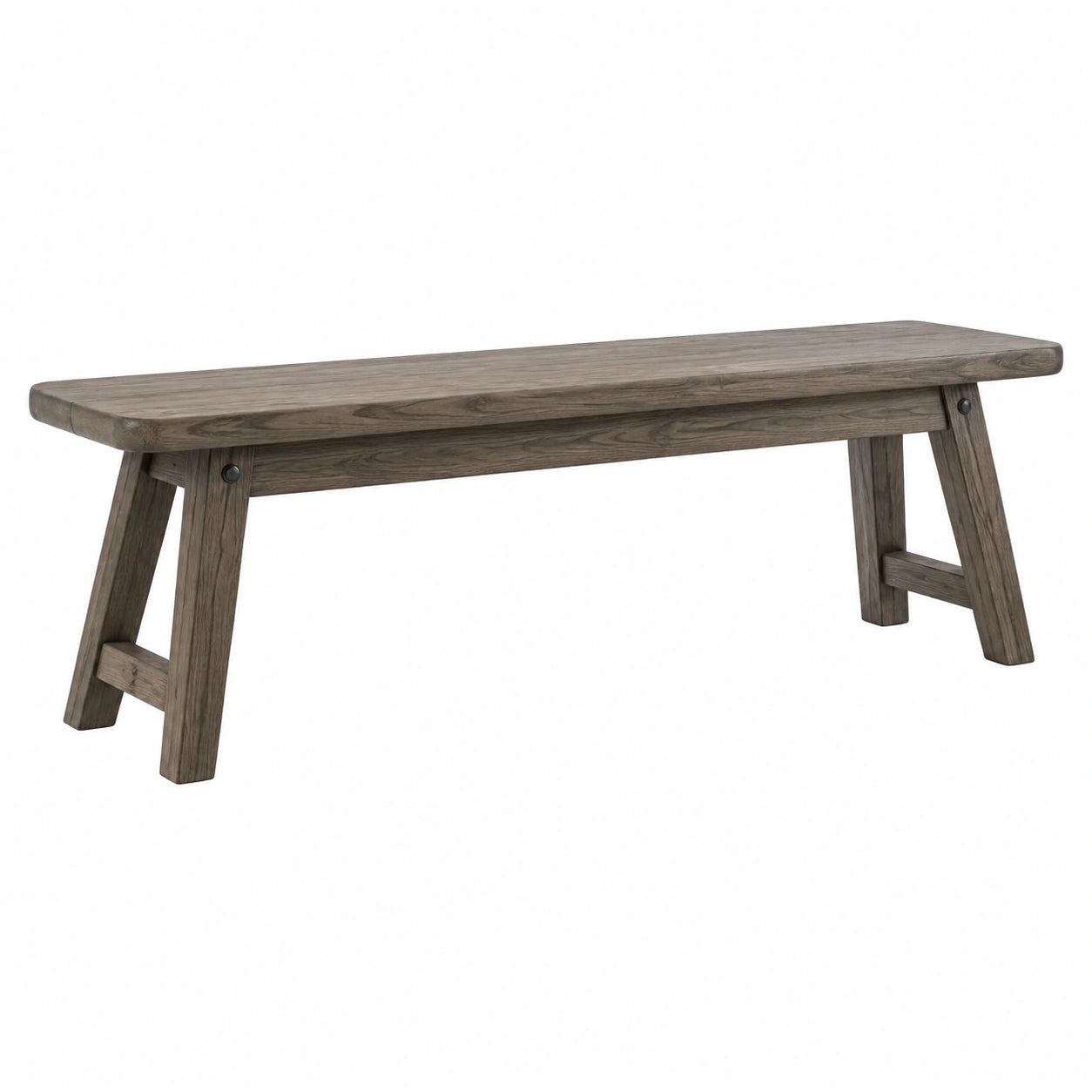 Banc rectangulaire en bois 140 cm marron