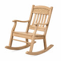 Chaise à bascule en bois avec dossier en rotin 60x90x100 cm